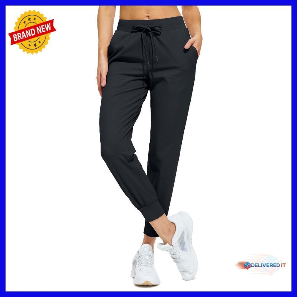 Women's Stretchy Joggers with Pockets, Tapered Legs for Workout & Lounge